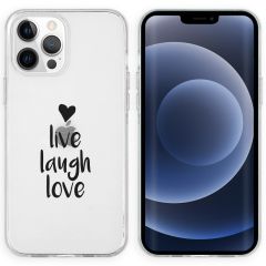 iMoshion Coque Design iPhone 13 Pro - Live Laugh Love