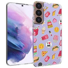 imoshion Coque Design Samsung Galaxy S22 - Allover fastfood