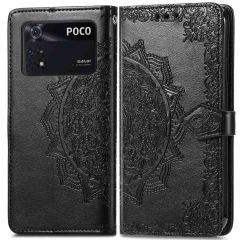 iMoshion Etui de téléphone portefeuille Mandala Xiaomi Poco M4 Pro 5G - Noir