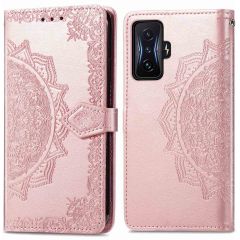 iMoshion Etui de téléphone portefeuille Mandala Xiaomi Poco F4 GT 5G - Rose Dorée