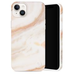 Selencia Aurora Coque Fashion iPhone 14 Plus - ﻿Coque durable - 100 % recyclée - Marbre Blanc