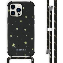 iMoshion Coque Design avec cordon iPhone 14 Pro Max - Stars Gold