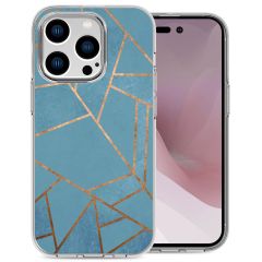 iMoshion Coque Design iPhone 14 Pro - Blue Graphic