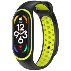 iMoshion Bracelet sportif en silicone Xiaomi Mi Band 7 - Noir / Lime