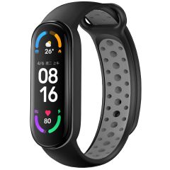 imoshion Bracelet sportif en silicone Xiaomi Mi Band 5 / 6 - Noir / Gris