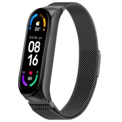 imoshion Bracelet magnétique milanais Xiaomi Mi Band 5 / 6 - Noir