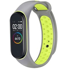 imoshion Bracelet sportif en silicone Xiaomi Mi Band 3 / 4 - Gris / Lime