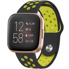 imoshion Bracelet sportif en silicone Fitbit Versa 2 / Versa Lite - Noir / Néon Jaune