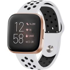 imoshion Bracelet sportif en silicone Fitbit Versa 2 / Versa Lite - Blanc / Noir