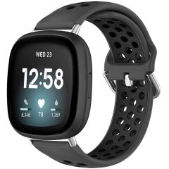 imoshion Bracelet sportif en silicone Fitbit Versa 4 / 3 / Sense (2) - Gris/Noir