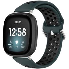 imoshion Bracelet sportif en silicone Fitbit Versa 4 / 3 / Sense (2) - Vert/Noir