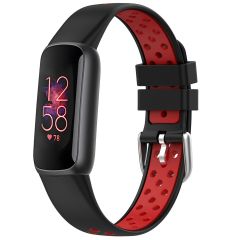 imoshion Bracelet sportif en silicone Fitbit Luxe - Noir/Rouge