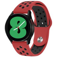 iMoshion Bracelet sportif en silicone - Connexion universelle de 20 mm - Rouge / Noir