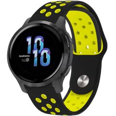 imoshion Bracelet sportif en silicone - Connexion universelle de 22 mm - Noir / Néon Jaune