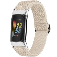 imoshion Bracelet élastique en nylon le Fitbit Charge 5 / Charge 6 - Beige