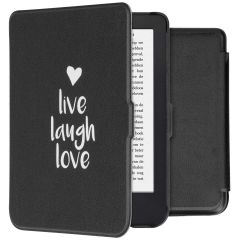 iMoshion ﻿Design Slim Hard Sleepcover Kobo Clara 2E / Tolino Shine 4 - Live Laugh Love