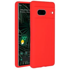 Accezz Coque Liquid Silicone Google Pixel 7 - Rouge