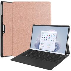 imoshion Coque tablette Trifold Microsoft Surface Pro 9 / Pro 10 - Rose Dorée