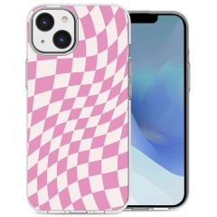 imoshion Coque Design iPhone 14 - Retro Pink Check