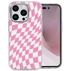 imoshion Coque Design iPhone 14 Pro - Retro Pink Check