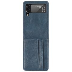 imoshion Étui de téléphone portefeuille Luxe Samsung Galaxy Z Flip 4 - Bleu foncé