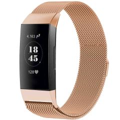 iMoshion Bracelet magnétique milanais Fitbit Charge 3 / 4 - Taille S - Rose Dorée