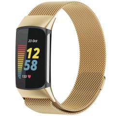 iMoshion Bracelet magnétique milanais Fitbit Charge 5 / Charge 6 - Taille S - Dorée