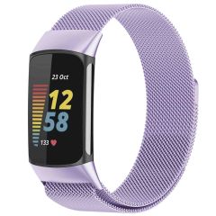 iMoshion Bracelet magnétique milanais Fitbit Charge 5 / Charge 6 - Taille M - Violet