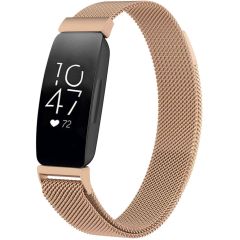 imoshion Bracelet magnétique milanais Fitbit Inspire - Taille M - Rose Dorée