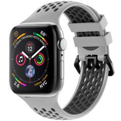 imoshion ﻿Boucle de bracelet de sport en silicone Apple Watch Series 1-9 / SE - 38/40/41mm - Gris / Noir