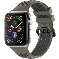 imoshion ﻿Boucle de bracelet de sport en silicone Apple Watch Series 1-9 / SE - 38/40/41mm - Vert / Noir