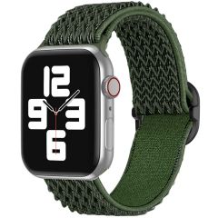 imoshion Bande élastique en nylon Apple Watch Series 1-9 / SE - 38/40/41mm - Vert foncé