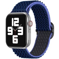 imoshion Bande élastique en nylon Apple Watch Series 1-9 / SE - 38/40/41 mm / Series 10 - 42 mm - Bleu foncé