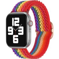 imoshion Bande élastique en nylon Apple Watch Series 1-9 / SE - 38/40/41mm - Rainbow