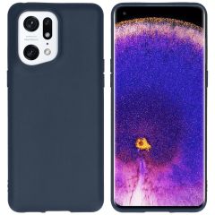 iMoshion Coque Couleur Oppo Find X5 Pro 5G - Bleu foncé