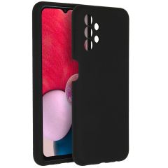 Accezz Coque Liquid Silicone Samsung Galaxy A13 (4G) - Noir