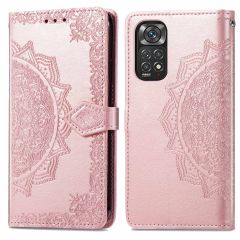 iMoshion Etui de téléphone portefeuille Mandala Xiaomi Redmi Note 11 (4G) / Note 11S (4G) - Rose Dorée