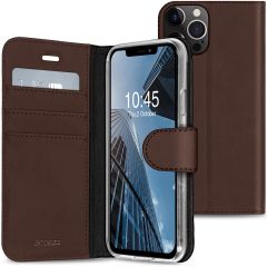 Accezz Étui de téléphone portefeuille Wallet iPhone 13 Pro - Brun foncé