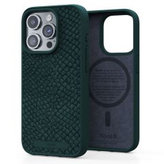 Njorð Collections Coque Salmon Leather MagSafe iPhone 15 Pro - Green