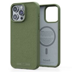 Njorð Collections Coque daim Comfort+ MagSafe iPhone 15 Pro Max - Olive