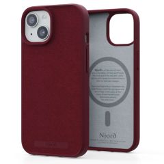 Njorð Collections Coque daim Comfort+ MagSafe iPhone 15 - Red