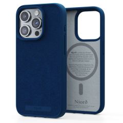 Njorð Collections Coque daim Comfort+ MagSafe iPhone 15 Pro - Blue