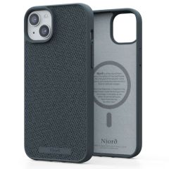 Njorð Collections Coque en tissu MagSafe iPhone 15 Plus - Dark Grey