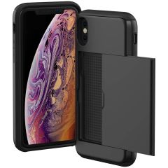 iMoshion Coque arrière avec porte-cartes iPhone Xs / X - Noir