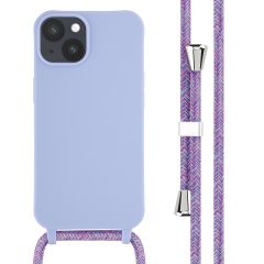 iMoshion ﻿Coque en silicone avec cordon iPhone 14 - Violet