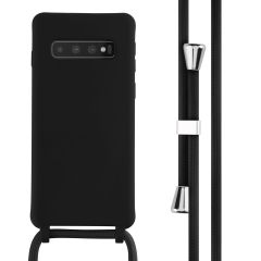 imoshion ﻿Coque en silicone avec cordon Samsung Galaxy S10 - Noir