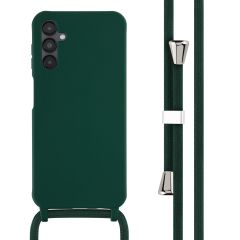 imoshion ﻿Coque en silicone avec cordon Samsung Galaxy A14 (5G/4G) - Vert foncé