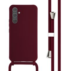 imoshion ﻿Coque en silicone avec cordon Samsung Galaxy A54 (5G) - Rouge foncé