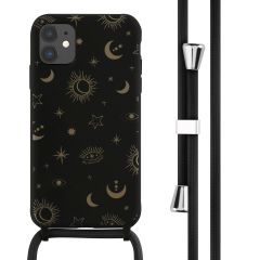 iMoshion Coque design en silicone avec cordon iPhone 11 - Sky Black