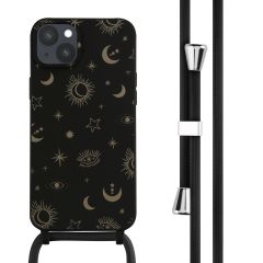 iMoshion Coque design en silicone avec cordon iPhone 14 Plus - Sky Black